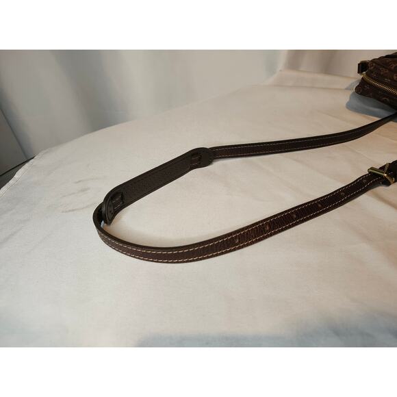 Louis Vuitton Danube Monogram Crossbody Bag Mini Lin Line Brown Vintage LV - Picture 6 of 16